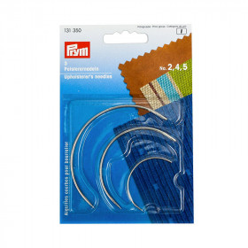 3 aiguilles courbes pour bourrelier Prym