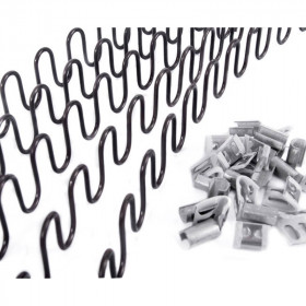 Pack ressort Nosag Ø3,8 mm - 5 bandes de 64 cm et clips pour fixation