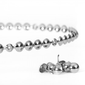 Bande de clous tapissier Lentille fer Nickelé 9,5 mm + 20 clous