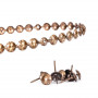 Bande de clous tapissier Lentille Fer Or vieilli 9,5 mm + 20 clous