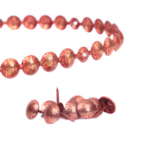 Bande de clous tapissier Lentille Fer Rouge grenade 11 mm + 18 clous