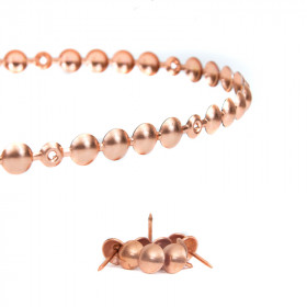 Bande de clous tapissier Lentille Fer Cuivré 9,5 mm + 20 clous