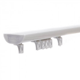 Rail rideau DS blanc brillant sur mesure avec accessoires Forest de 191 cm à 580 cm