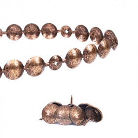 Bande de clous tapissier Lentille Fer Bronze vieilli 16 mm + 16 clous