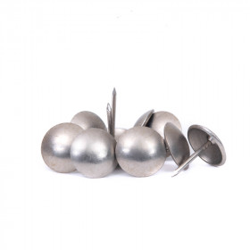 10 Clous pour bande de clous tapissier Lentille Fer Aluminium brossé 16 mm