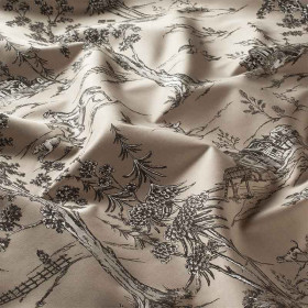 Toile de jouy beige 31 Gallantry JAB