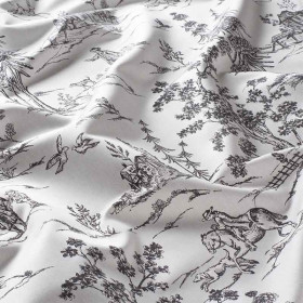 Toile de jouy gris 91 Gallantry JAB
