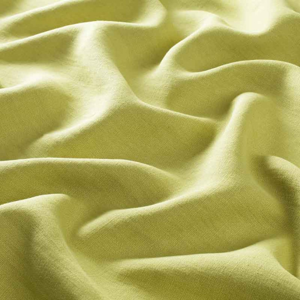 Tissu lin Stone Washed vert anis 35 Jab