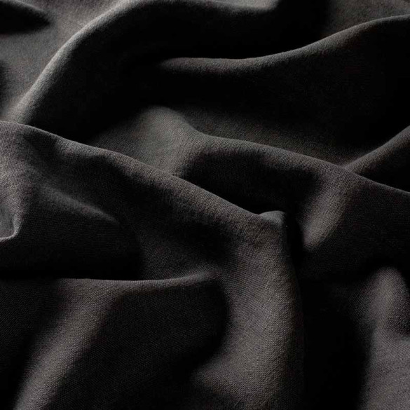 Tissu lin Stone Washed noir 99 Jab
