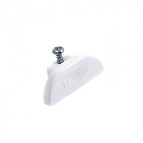 Embout court pour rail rideau DS - Blanc