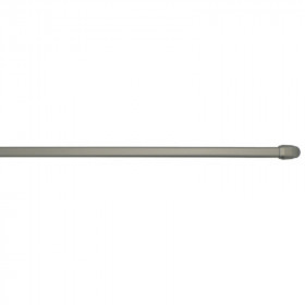 Barre de vitrage extensible plate embout ovale nickel givré 30 à 50 cm, lot de 2