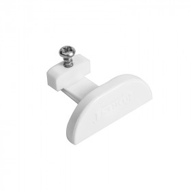 Embout long pour rail rideau DS - Blanc