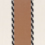 Tissu rayé brodé Paléole terre de sienne Casamance