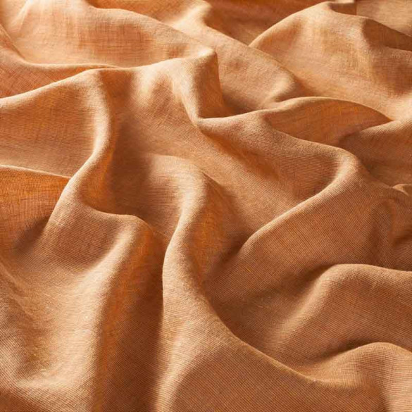 Voile aspect lin Lavera orange 60 Jab 290 cm