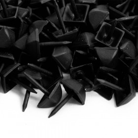 100 clous tapissier pyramide noir mat 9x9 mm