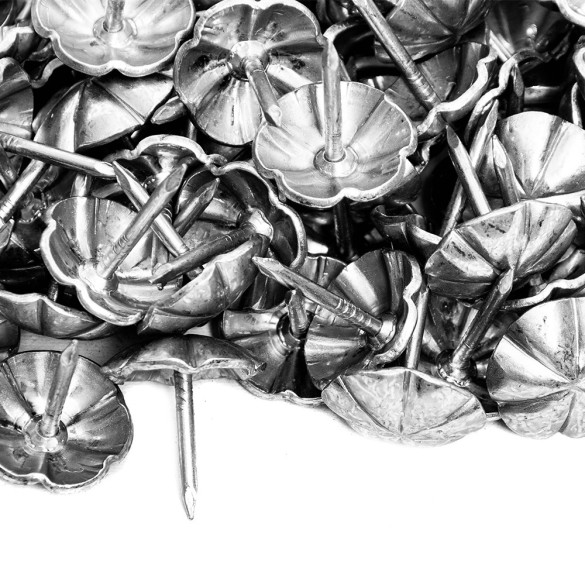 100 Clous tapissier Marguerite Nickelé style fer 16mm