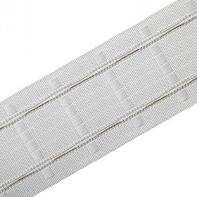 Ruflette à plis automatiques Kirsch 75 mm blanche - au mètre