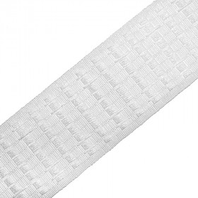 Ruflette multipoches 70 mm blanche - au mètre