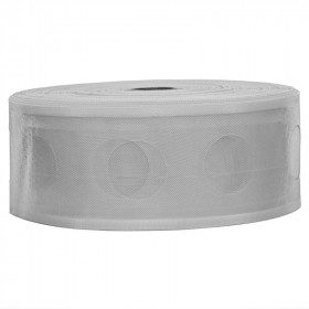 Bande de renfort rideau prépercé 100 mm transparent - rouleau de 100 mètres