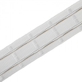 Ruflette à plis automatiques Kirsch 45 mm blanche - au mètre