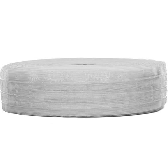 Ruflette à plis automatiques 75 mm transparente - rouleau de 100 mètres