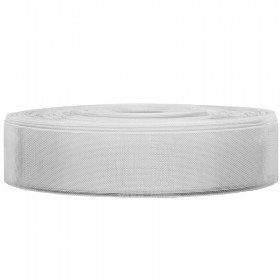 Ruflette à passants cachés tissés 50 mm transparente - rouleau de 100 mètres