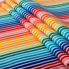 Toile transat rayée Monaco turquoise 44 cm