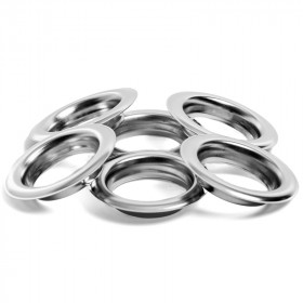 10 Oeillets rideaux à sertir Nickel Brillant Ø40 mm