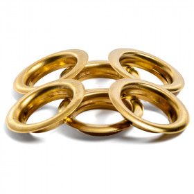 10 Oeillets rideaux à sertir Laiton Brillant Ø40 mm