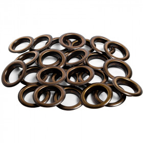100 Oeillets rideaux à sertir Vieux Cuivre Ø40 mm