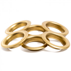 10 Oeillets rideaux à sertir Laiton Mat Ø40 mm