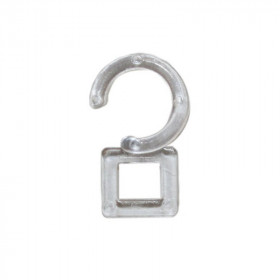 100 Crochets rideaux à coudre Cristal pour anneau Ø28/35 mm