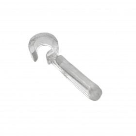 10 Crochets rideaux 1 branche Cristal pour anneau Ø20/28 mm