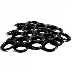 100 Oeillets rideaux à sertir Noir Mat Ø40 mm