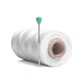Ficelle à piquer nylon blanche cirée - 100 g