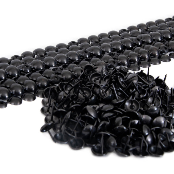 Lot de 10 bandes de clous tapissier Perle Fer Canon de fusil 11 mm + 180 clous