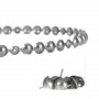 Bande de clous tapissier Perle Fer Aluminium brossé 11 mm + 18 clous