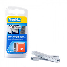 Boite de 1080 agrafes INOX Rapid 53 - 6 mm