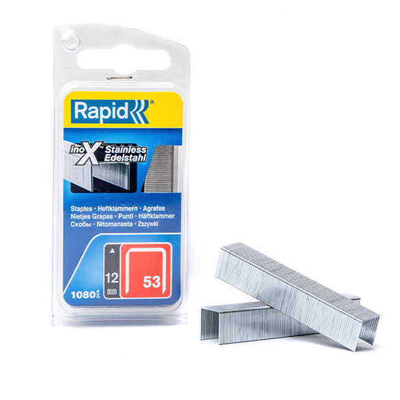 Boite de 1080 agrafes INOX Rapid 53 - 12 mm