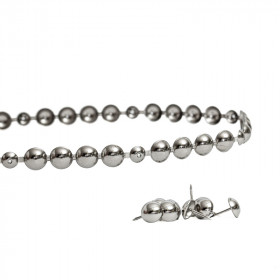 Bande de clous tapissier Perle Fer Nickelé 11 mm + 18 clous