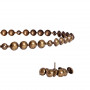 Lot de 10 bandes de clous tapissier Perle Fer Bronze Vieilli 11 mm + 180 clous