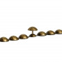 10 Clous pour bande de clous tapissier Perle Fer Or vieilli 11 mm