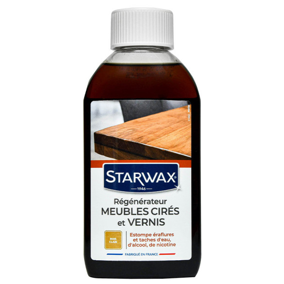 Régénérateur meubles cirés ou vernis bois clair Starwax 250 ml