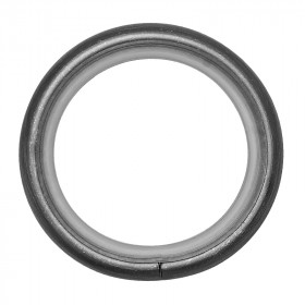 10 anneaux rideaux Ø30x38 mm avec bague silencieuse argent vieilli