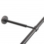 Support extensible mur et plafond Ø20 mm argent vieilli 190-300 mm