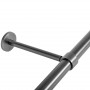 Support extensible mur et plafond Ø28 mm argent vieilli 190-300 mm