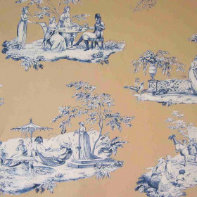 Toile de jouy beige Plaisirs d'Ete Casal