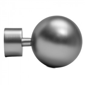 Embout boule Ø28 mm Alu Brossé