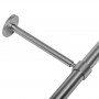 Support extensible mur et plafond Ø28 mm Alu Brossé 190-300 mm