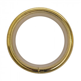 10 anneaux rideaux Ø30x38 mm avec bague silencieuse décor laiton mat